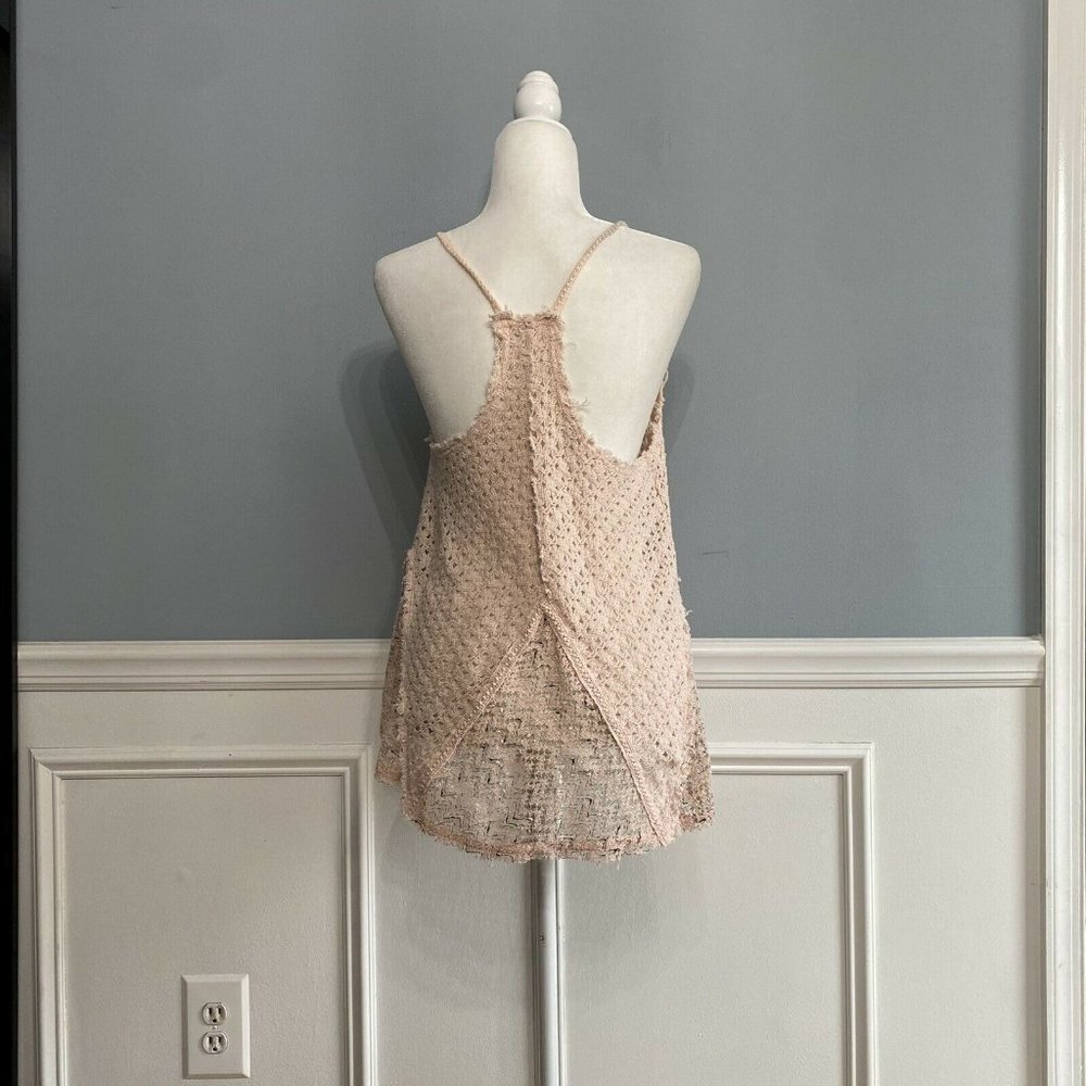 Free People Crochet Racerback Knit Boho Flowy Top - Picture 5 of 7